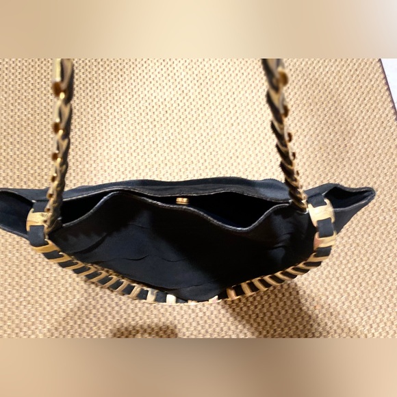 Salvatore Ferragamo Canvas Black Chain Strap Bag - Picture 5 of 17